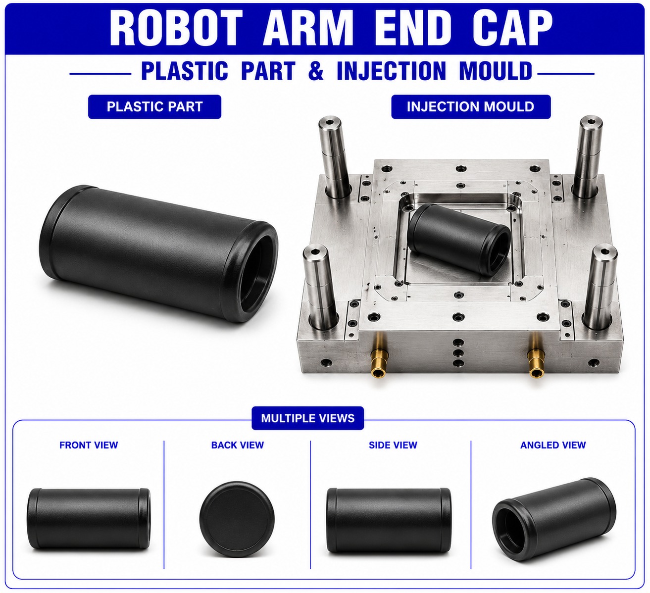 Robot Plastic End Cap Mould and Moulding Services